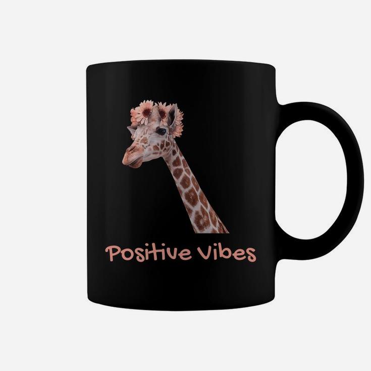 Giraffe Positive Vibes Cute Clever Design Boy Girl Coffee Mug
