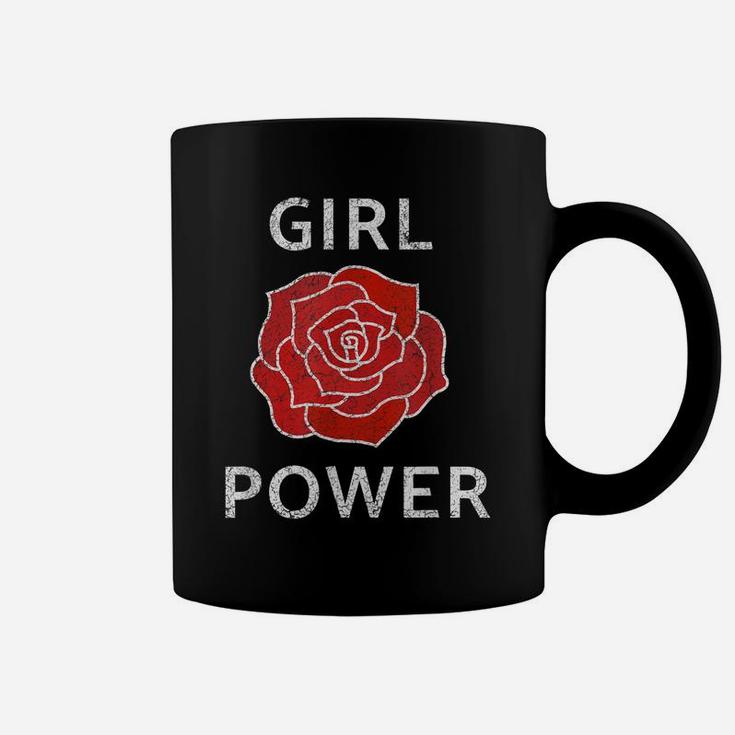 Girl Power Female Cute Rose Flower Feminist Female Equality Coffee Mug