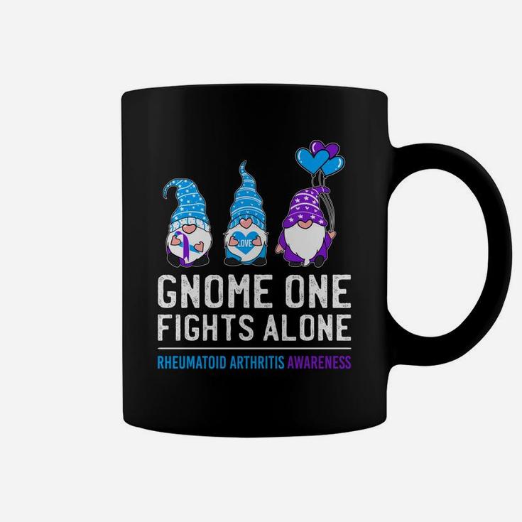 Gnome One Fights Alone Rheumatoid Arthritis Awareness Ribbon Coffee Mug