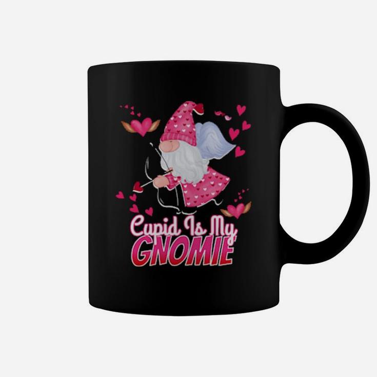 Gnomes Cupid Is My Gnomie Valentines Day Hearts Gnome Coffee Mug