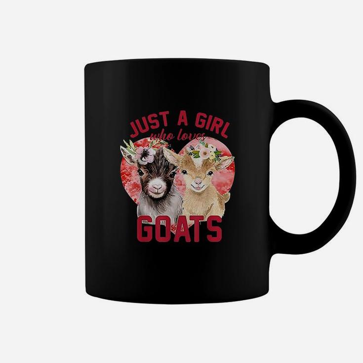 Goat Girl Women Mom Farmer Gift Just A Girl Who Loves Goats Coffee Mug