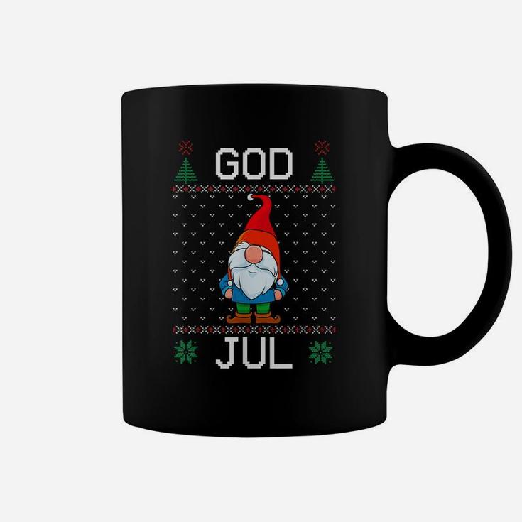 God Jul Swedish Tomte Gnome Ugly Christmas Sweater Men Boys Coffee Mug