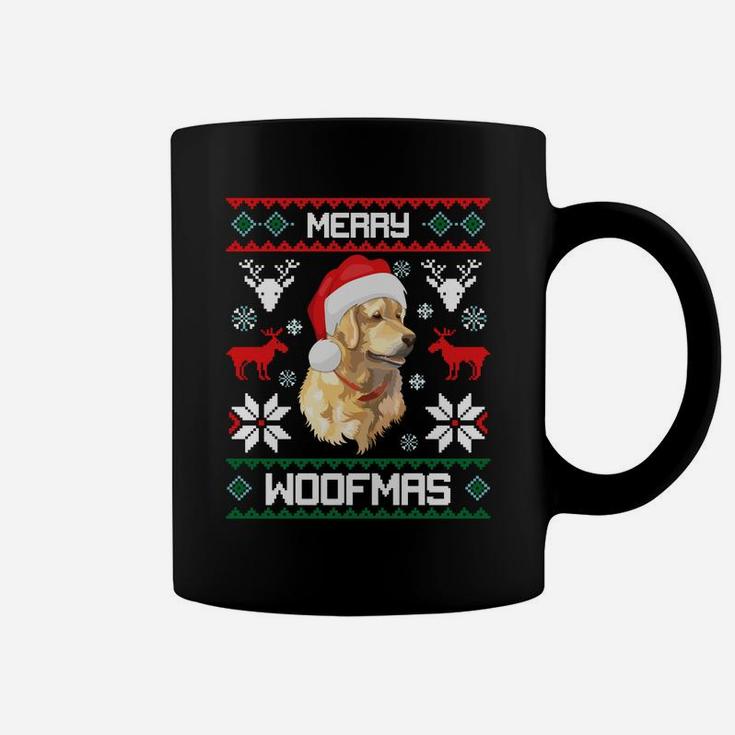 Golden Retriever Dog Merry Woofmas Christmas Sweatshirt Coffee Mug
