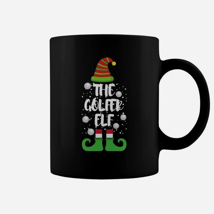 Golfer Elf Family Christmas Party Funny Gift Pajama Coffee Mug