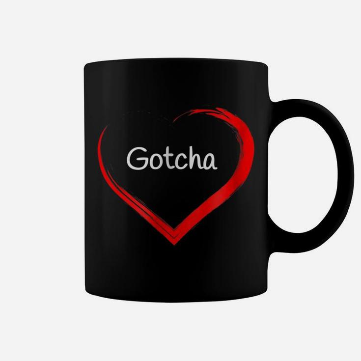 Gotcha Day Shirt Adoption Day Gift  Love Red Heart Coffee Mug