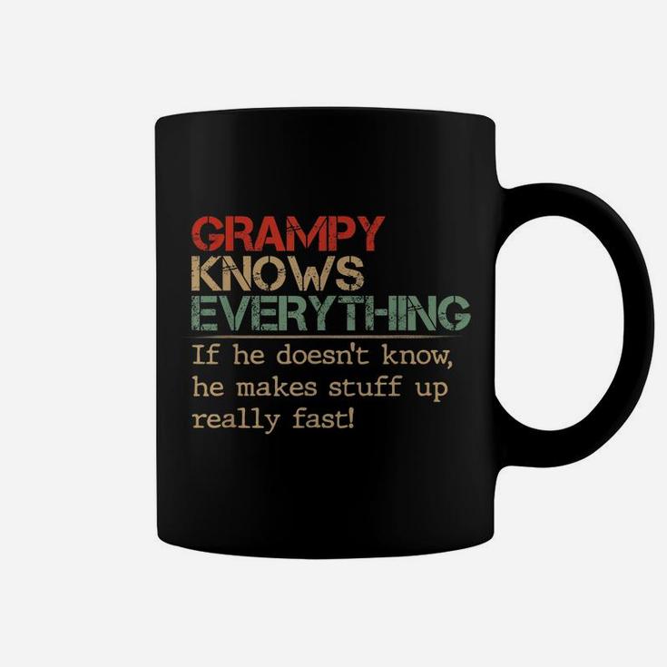 Grampy Knows Everything If He Doesn't Know Vintage Grampy Coffee Mug