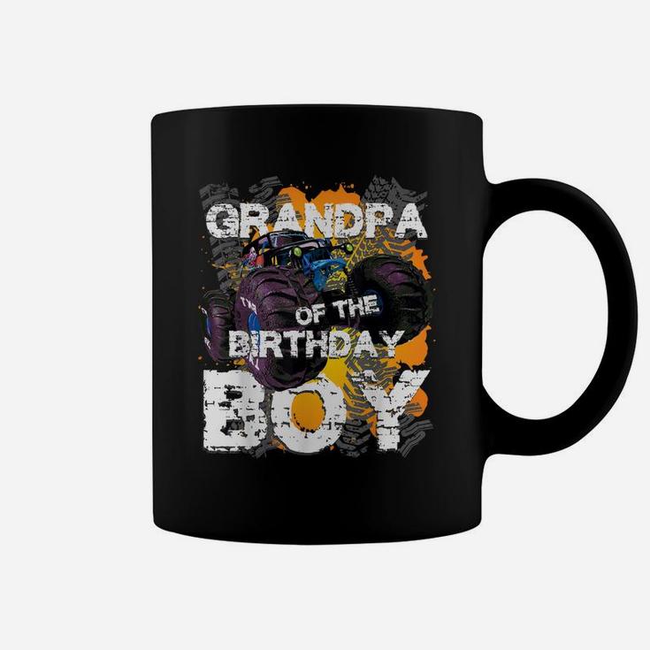Grandpa Of The Birthday Boy Monster Truck Matching Family Coffee Mug