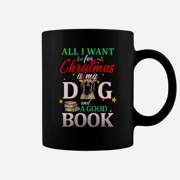 Great Dane My Dog And A Good Book For Xmas Gift Coffee Mug
