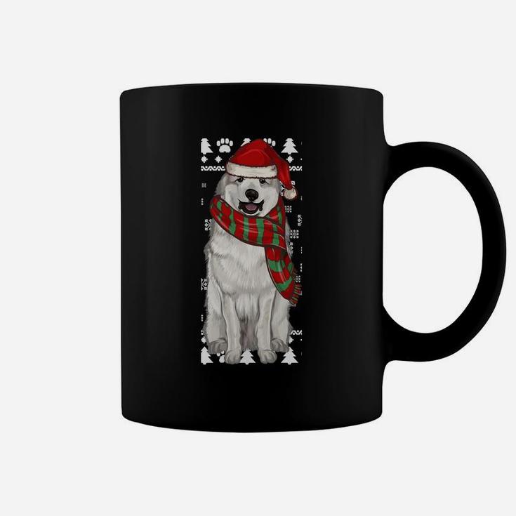 Great Pyrenee Dog Santa Hat Xmas Ugly Christmas Sweatshirt Coffee Mug