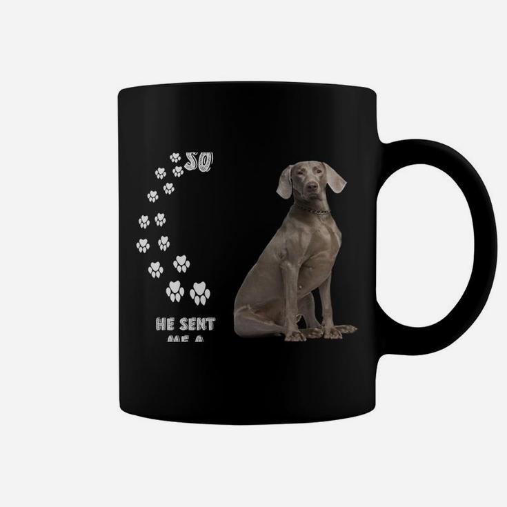 Grey Hunting Dog Quote Mom Weim Dad Costume, Cute Weimaraner Coffee Mug