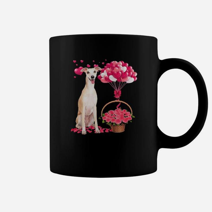 Greyhound Balloon Valentines Day Coffee Mug