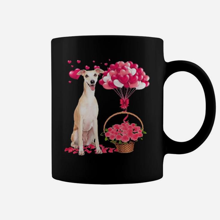 Greyhound Balloon Valentines Day Coffee Mug