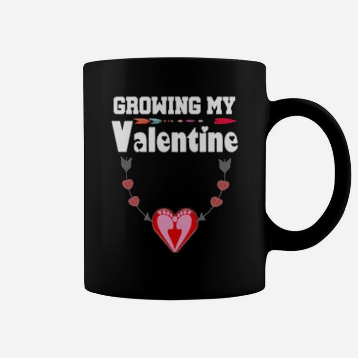 Growing My Valentine Design Pregnancy Announcement Coffee Mug