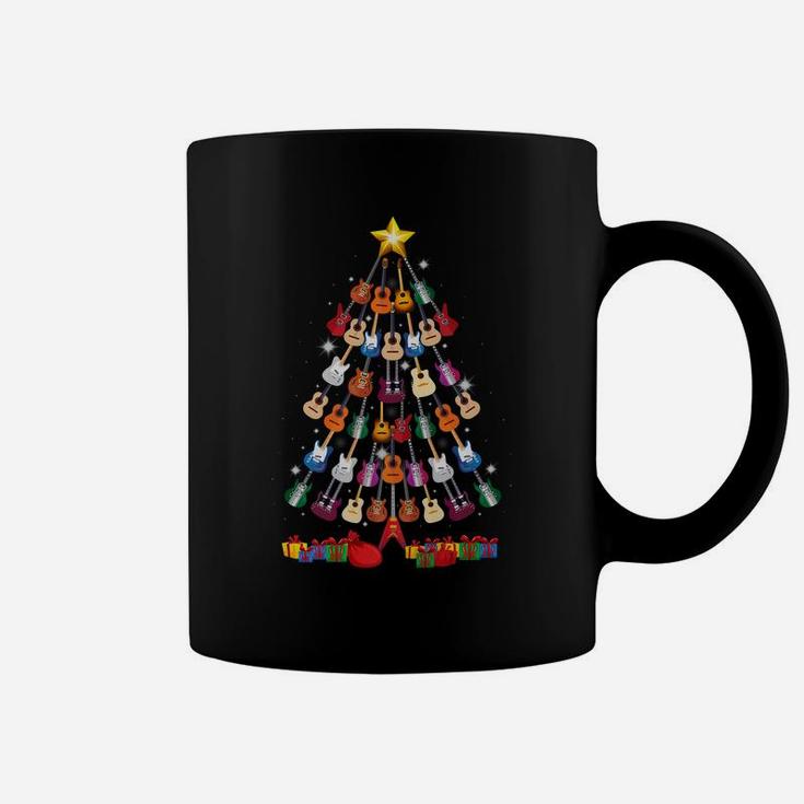 Guitar Christmas Tree Shirt Funny Guitarist Merry Xmas Gift Coffee Mug