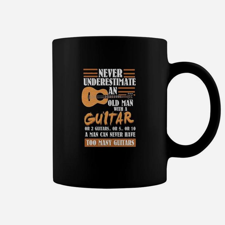 Guitar Dad  Never Underestimate An Old Man With Guitar Coffee Mug