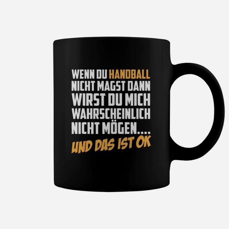 Handball-Fan Tassen mit Spruch für Fans, Unisex Schwarzes Tee