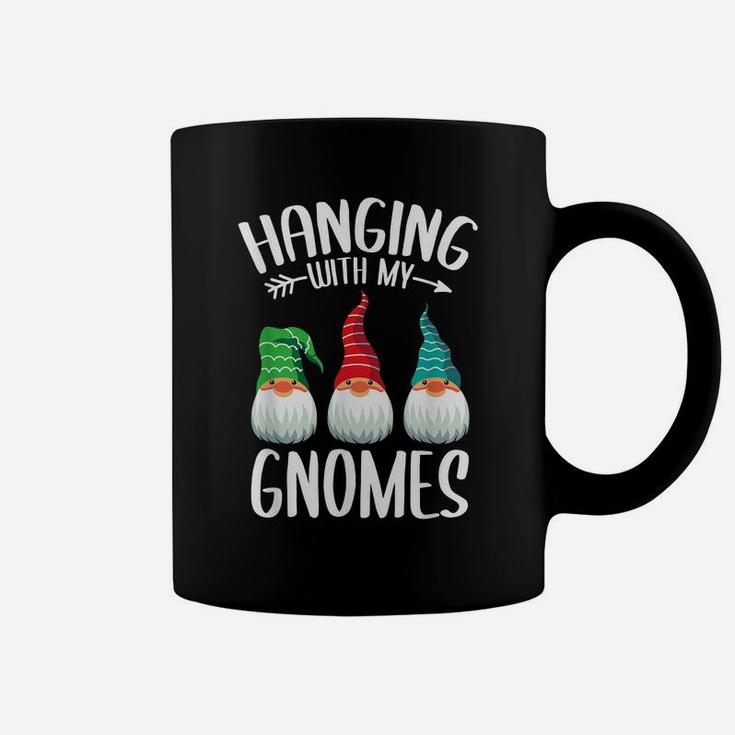 Hanging With My Gnomies Funny Family Christmas Holiday Gnome Coffee Mug