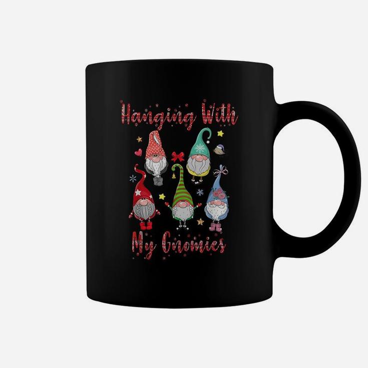 Hanging With My Gnomies Funny Gnome Plaid Christmas Gift Coffee Mug