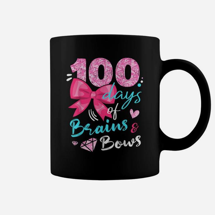 Happy 100 Days Of Brains And Bows Happy 100Th Day Of School Coffee Mug