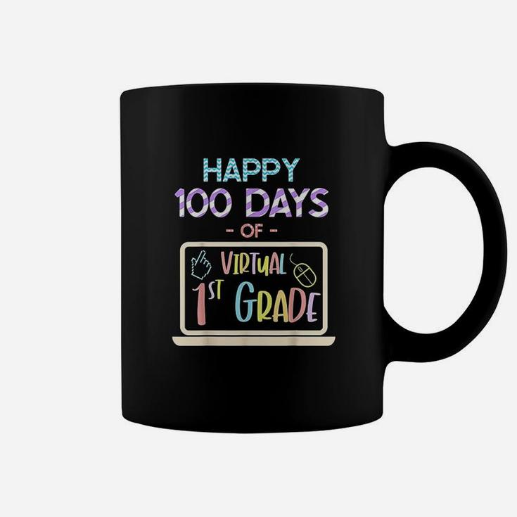 Happy 100 Days Of Virtual First Grade  100th Day Of School Coffee Mug