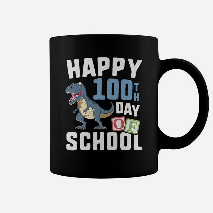 Happy 100Th Day Of School Shirt Boys T Rex Dinosaur Party Coffee Mug
