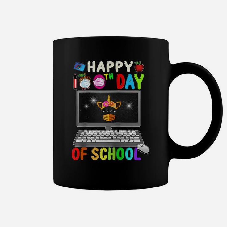 Happy 100Th Day Of School Virtual Teacher Unicorn Girls Raglan Baseball Tee Coffee Mug
