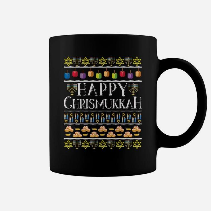 Happy Chrismukkah Hanukkah Ugly Christmas Theme Design Gifts Sweatshirt Coffee Mug