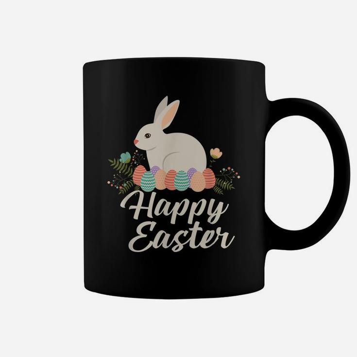 Happy Easter Bunny Tee Gift Easter Egg Nest Flower Tee Coffee Mug