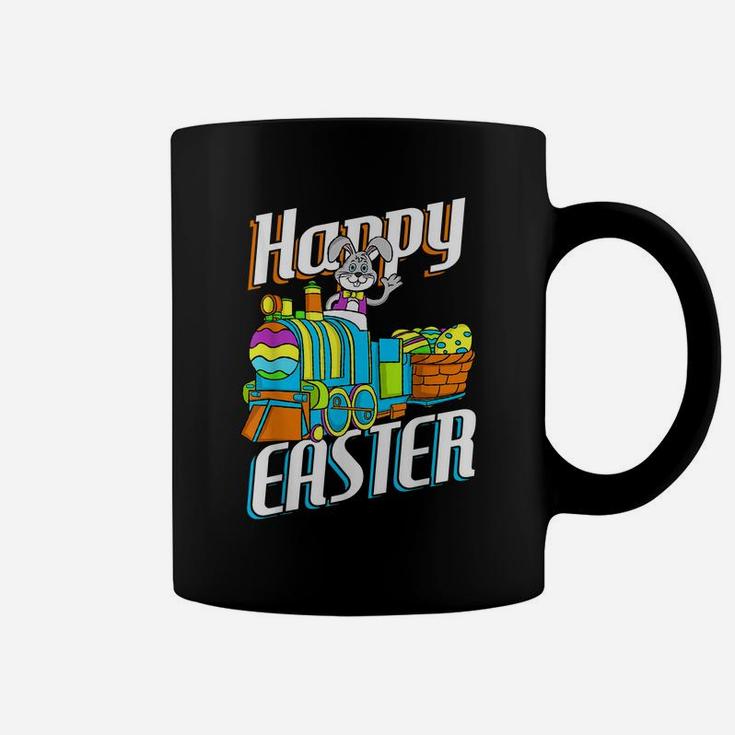 Happy Easter Rabbit Bunny Egg Hunting Train Basket Gift Coffee Mug