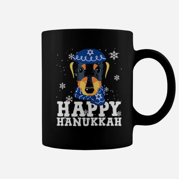 Happy Hanukkah Dachshund Dog Funny Noel Ugly Coffee Mug