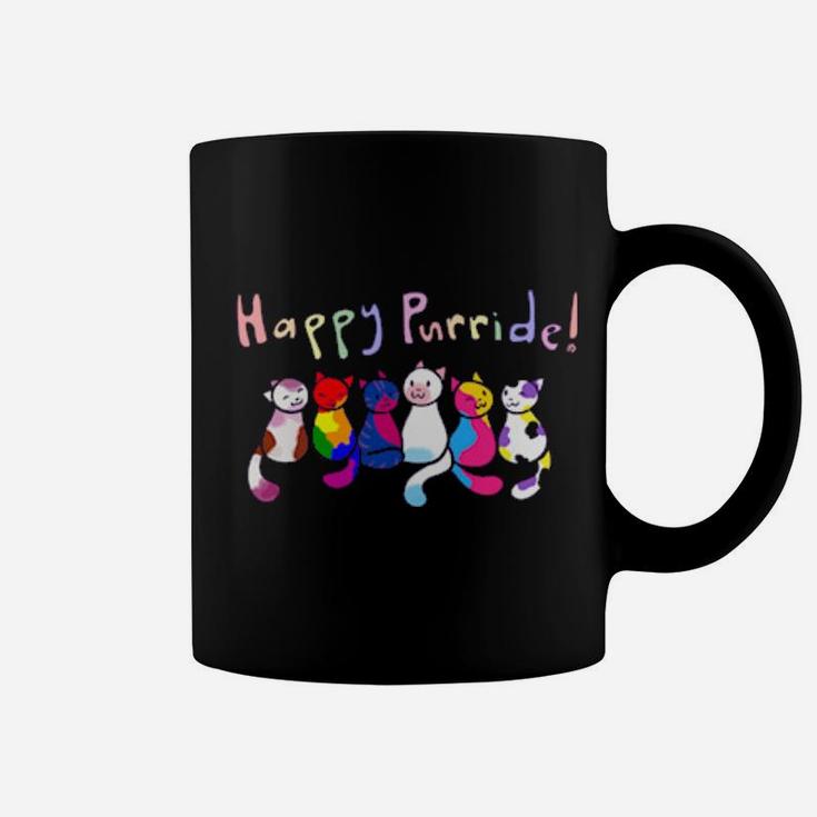 Happy Purride Cats Kittens Gay Pride Lgbtq Transgender Coffee Mug