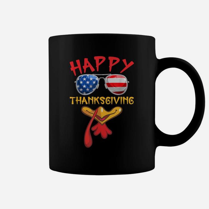 Happy Thanksgiving Tee For Boys Girls Kids Cute Turkey Face Coffee Mug
