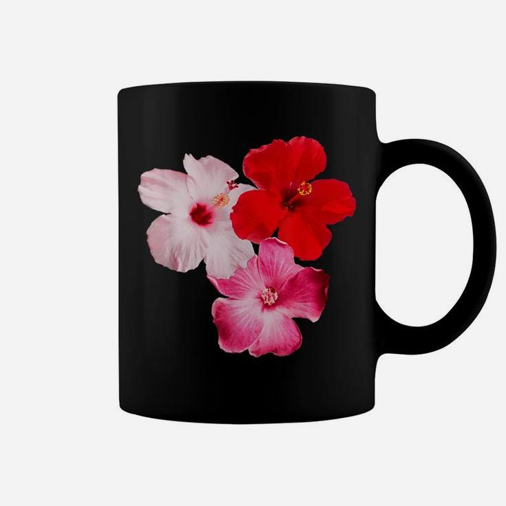 Hawaiian Tropical Hibiscus Flower Pink Red Photo Collage Coffee Mug