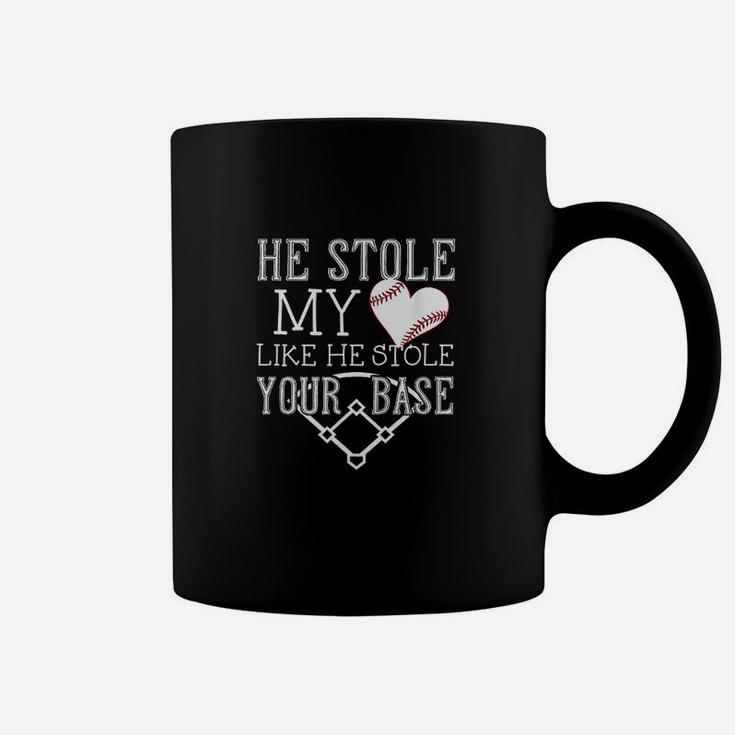 He Stole My Heart Like He Stole Your Base Coffee Mug