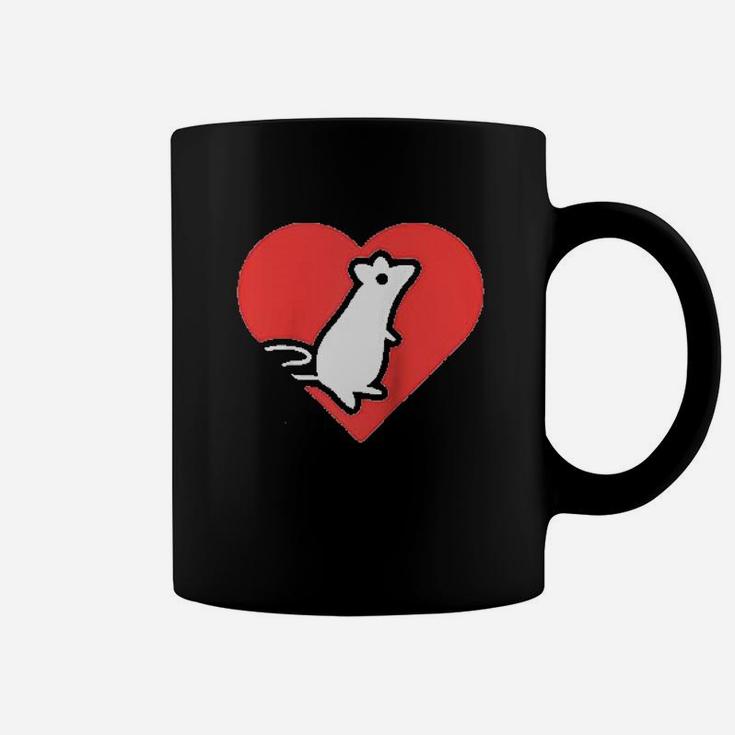 Heart Cute Fancy Rat Coffee Mug