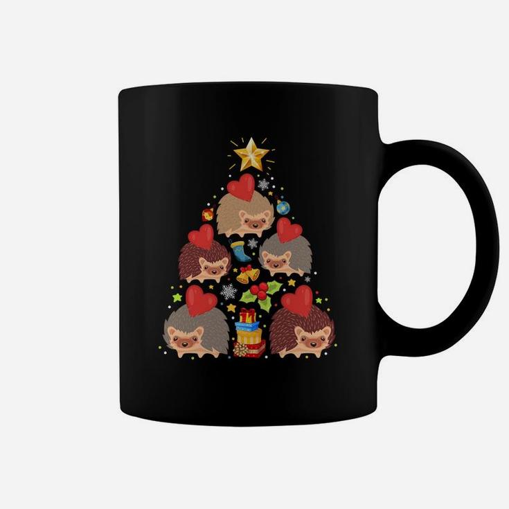 Hedgehog Christmas Tree Lights Funny Hedgehog Xmas Gift Sweatshirt Coffee Mug