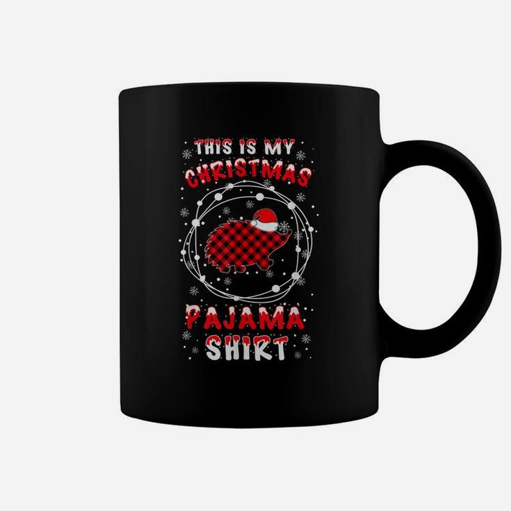 Hedgehog Lover Funny Santa Hat Christmas Pyjama Saying Gift Coffee Mug