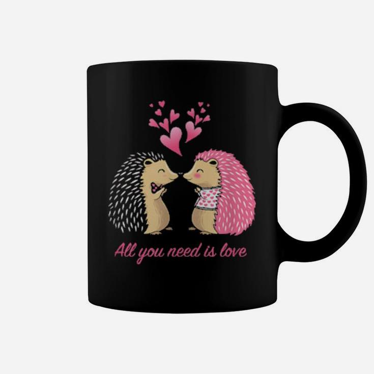 Hedgehogs Kissing Valentine's Day For Her Coffee Mug