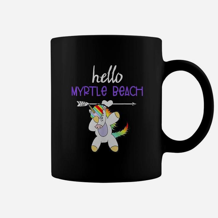 Hello Myrtle Beach South Carolina Dabbing Unicorn Coffee Mug