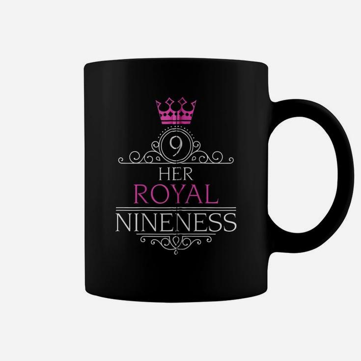 Her Royal Nineness 9Th Birthday For Nine Year Old Girl Zip Hoodie Coffee Mug