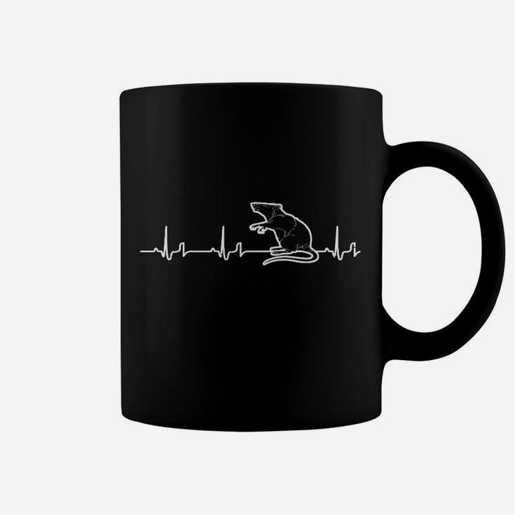 Herzfrequenz Hund Silhouette Tassen, Schwarzes Haustierfan Tee