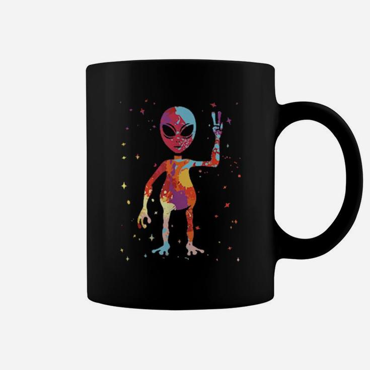 Hippy Alien Tie Dye Alien Enthusiast Idea Ufo Coffee Mug