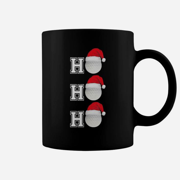 Ho Ho Ho Golf Ball Santa Hat Coffee Mug