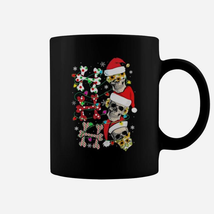 Ho Ho Ho Skull With Santa Hat For Skull Lover Coffee Mug