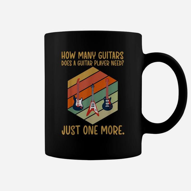 How Many Guitars Gifts For Men Vintage Music Guitar Players Coffee Mug