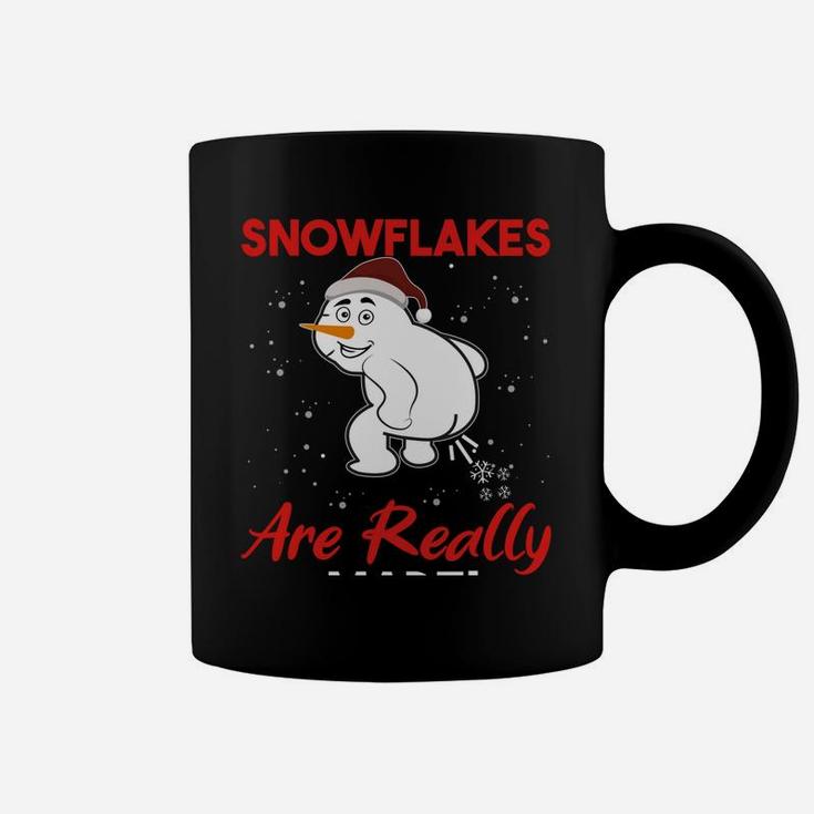 How Snowflakes Are Really Made Funny Snowman Christmas Gift Coffee Mug