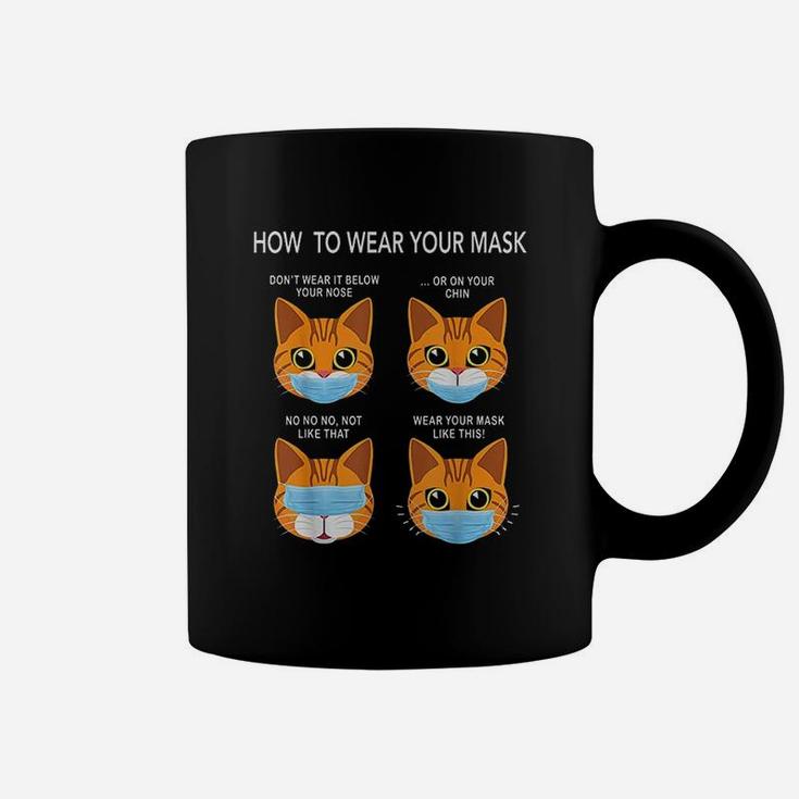 How To Wear A M Ask Funny Orange Cat Face Coffee Mug
