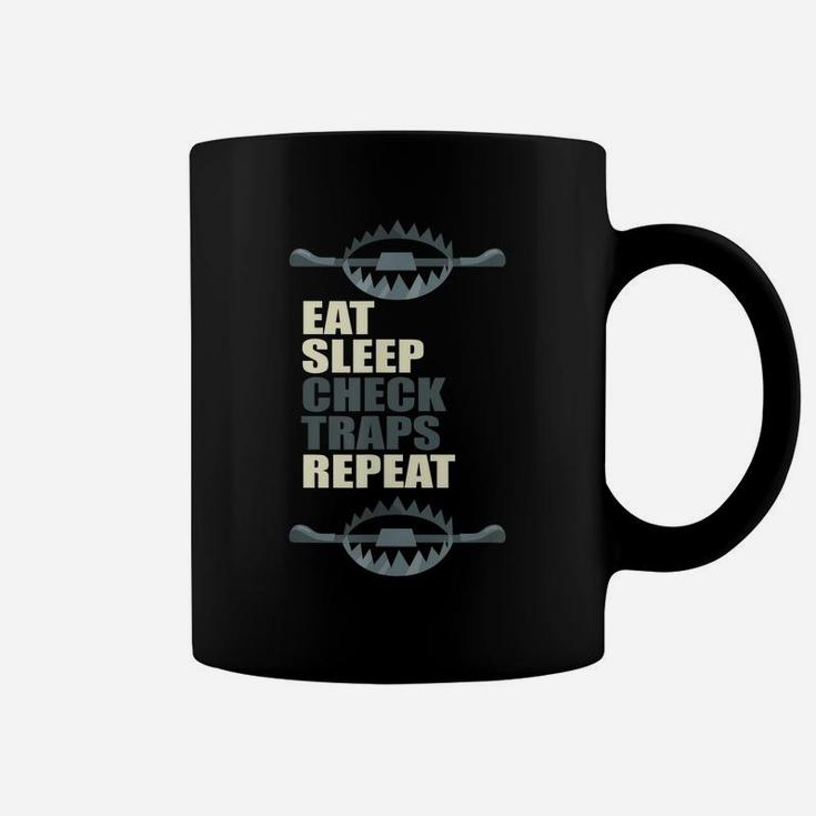 Hunting, Eat, Sleep, Trapper, Repeat, Check, Traps, Nature Coffee Mug