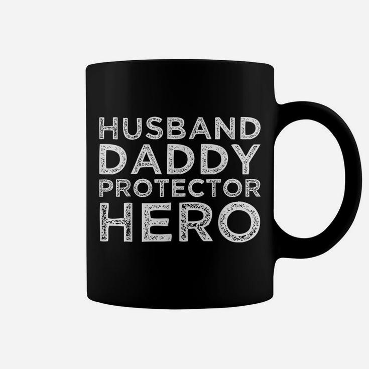 Husband Daddy Protector Hero Father's Day Dad Gift Shirt Coffee Mug