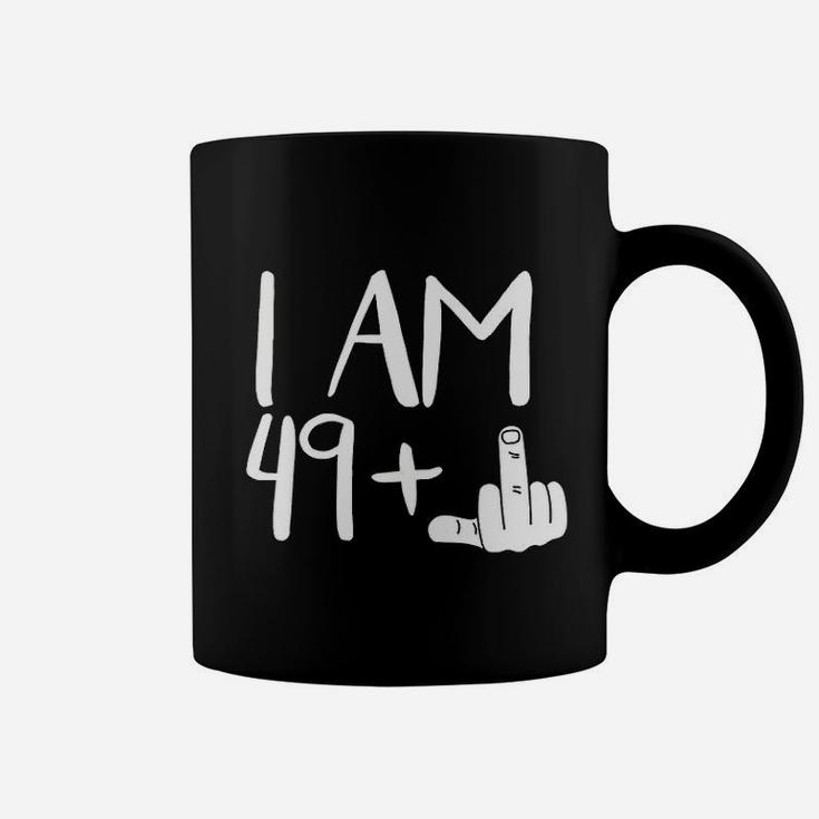 I Am 49 Plus 1 With Middle Finger Coffee Mug